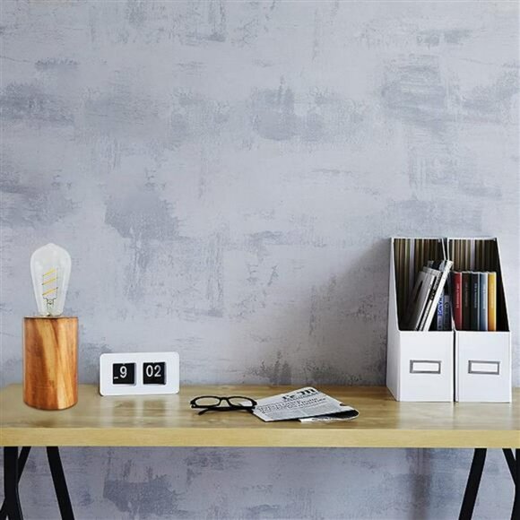 Battery Operated Table Lamp Wood Night Light Decorative Table Light for Bedroom - Picture 3 of 7